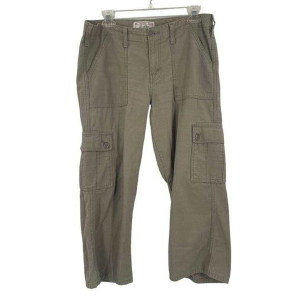 Levi Strauss Signature Green Crop Cargo Pants Size 10